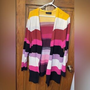 Lane Bryant Colorful Striped Cardigan